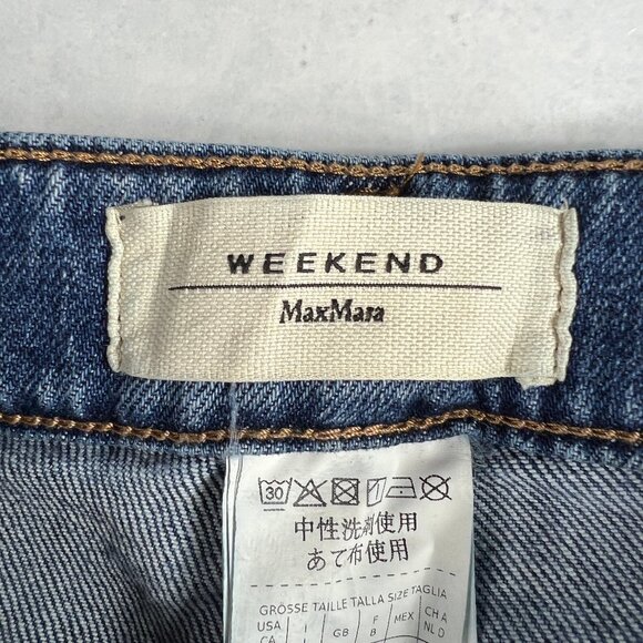 Max Mara Jeans Women's 29x29* Weekend Cropped Cigarette Skinny Blue Denim Tag 8 - Picture 5 of 16